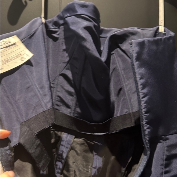 Oscar de la Renta Navy Blue Floral Midi Dress - Picture 6 of 8